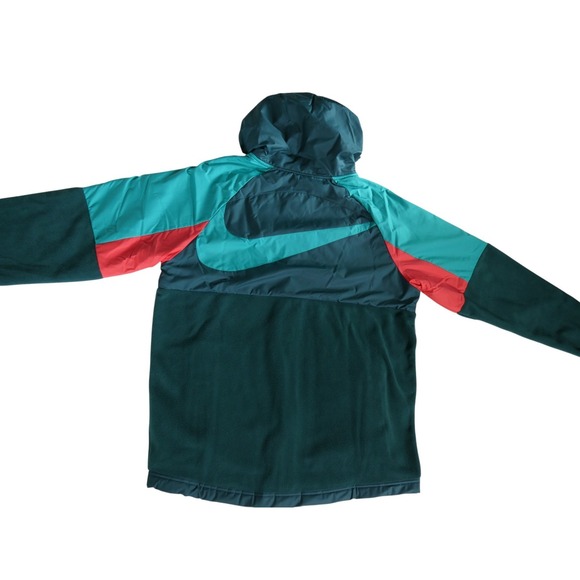 Nike Hoodie Jacket DM8295-375 W -‎ L/M - M Green Full-Zip Fleece Sweatshirt - Picture 4 of 7